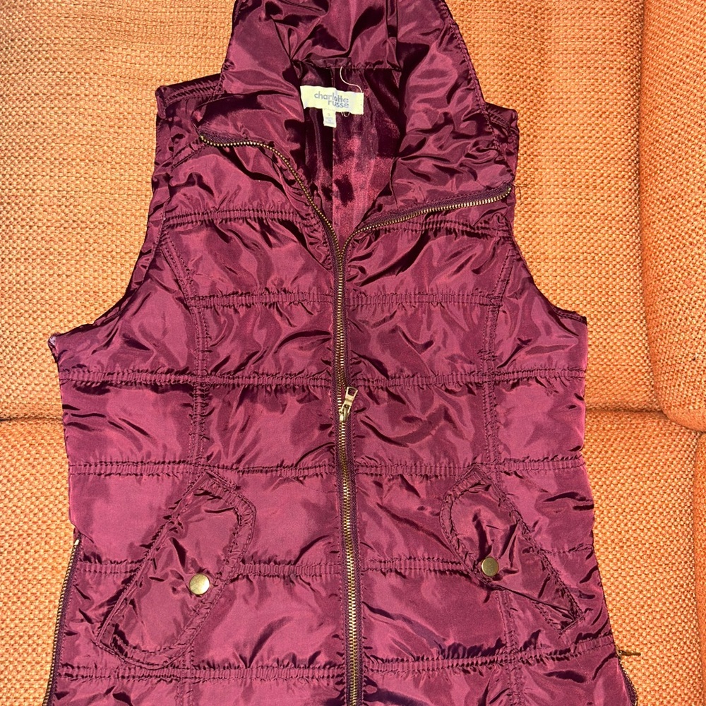 Charlotte Russe Women's Purple Puffer Vest Size S